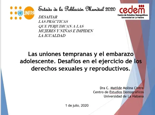 Las uniones tempranas y el embarazo adolescente. Desafíos en el ejercicio de los derechos sexuales y reproductivos