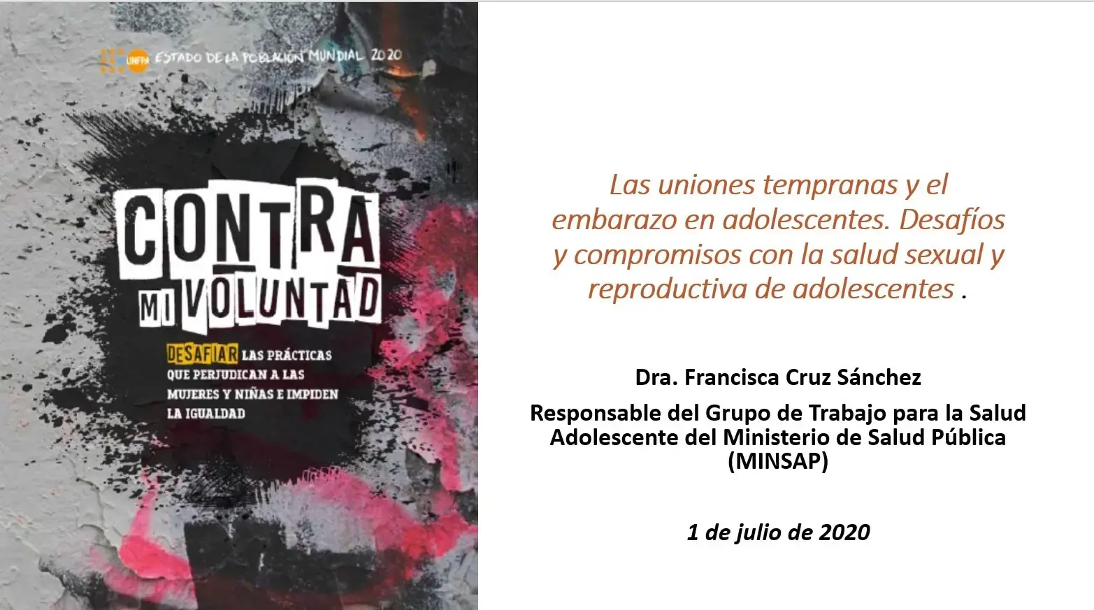 Las uniones tempranas y el embarazo en adolescentes. Desafíos y compromisos con la salud sexual y reproductiva de adolescentes 